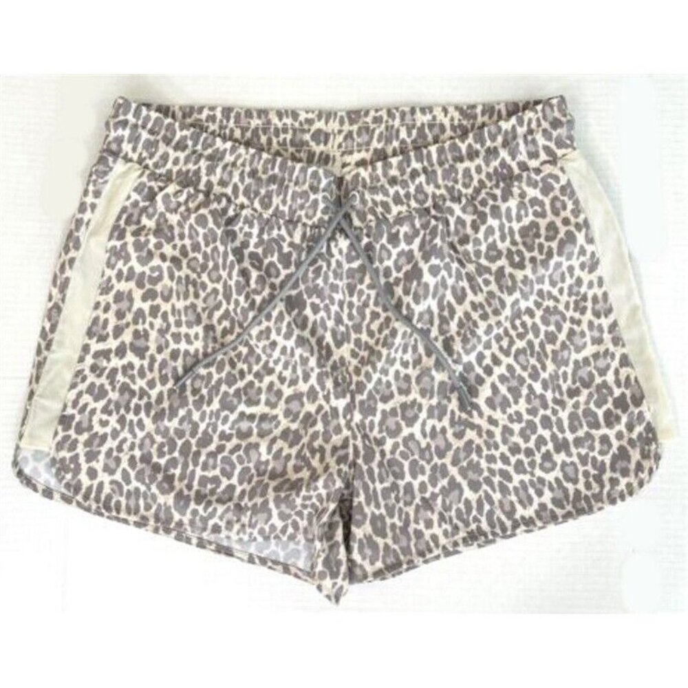 NWT Calme  L Elastic Waist Shorts Cheetah 102984